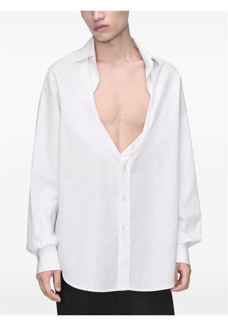 camicia con collo ripiegato uomo bianca MAISON MARGIELA | S67DT0026 S43001100